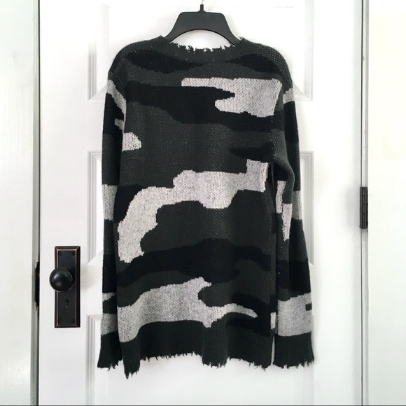 Christina Anstead Aqua Cashmere Camo Sweater - Picture 2 of 6